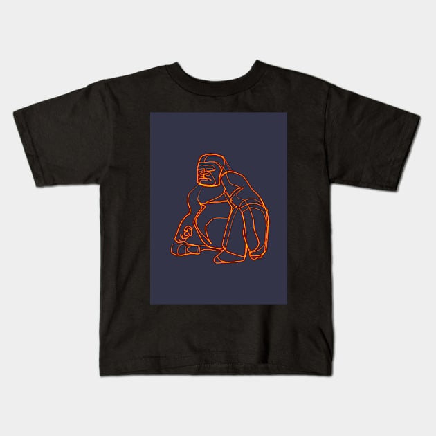 Gorilla minimal contemporary illustration Kids T-Shirt by bernardojbp